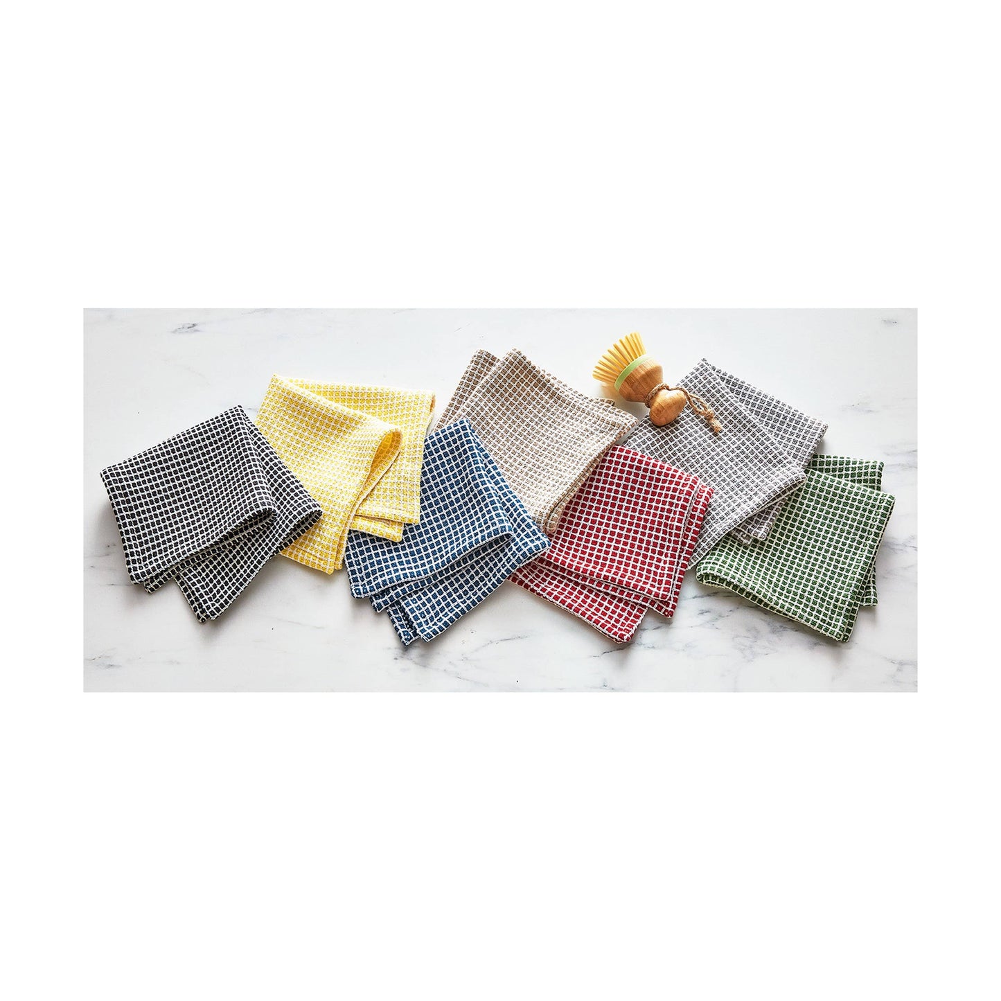 Tag Textured Check Dishcloth Set of 2 - Blush
