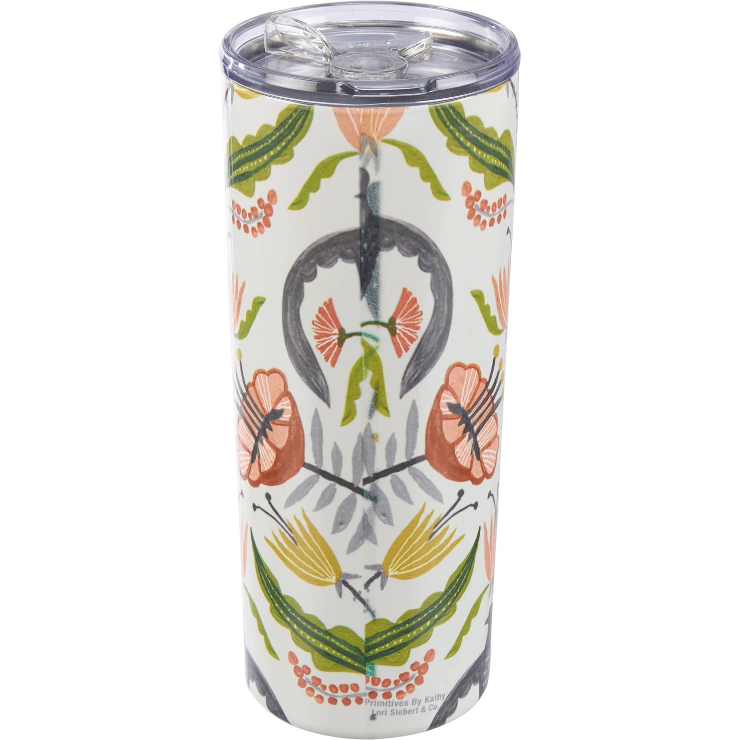 Floral And Birds Coffee Tumbler