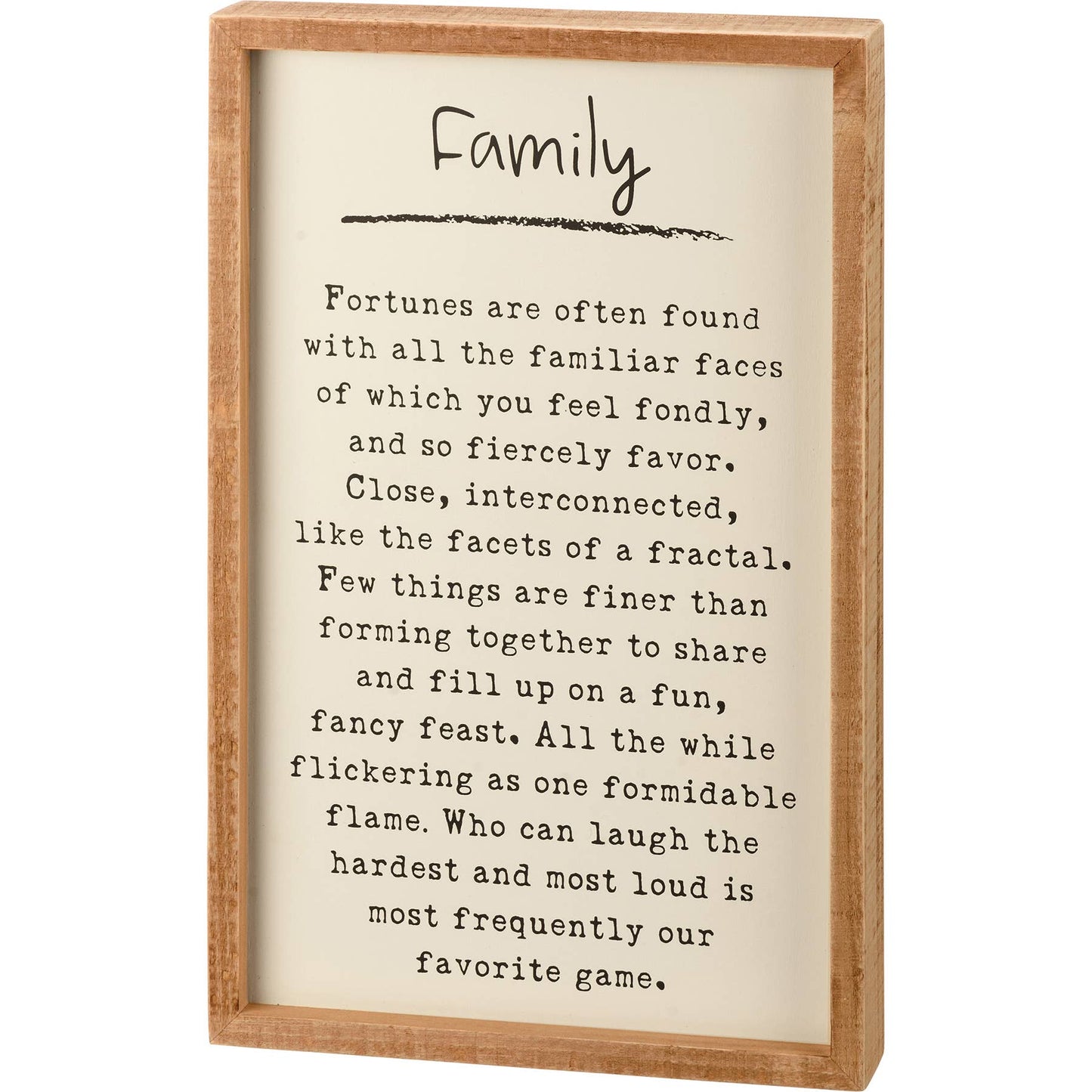 Family Inset Box Sign