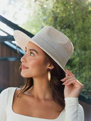 Pinched Front Wide Brim Western Style Hat