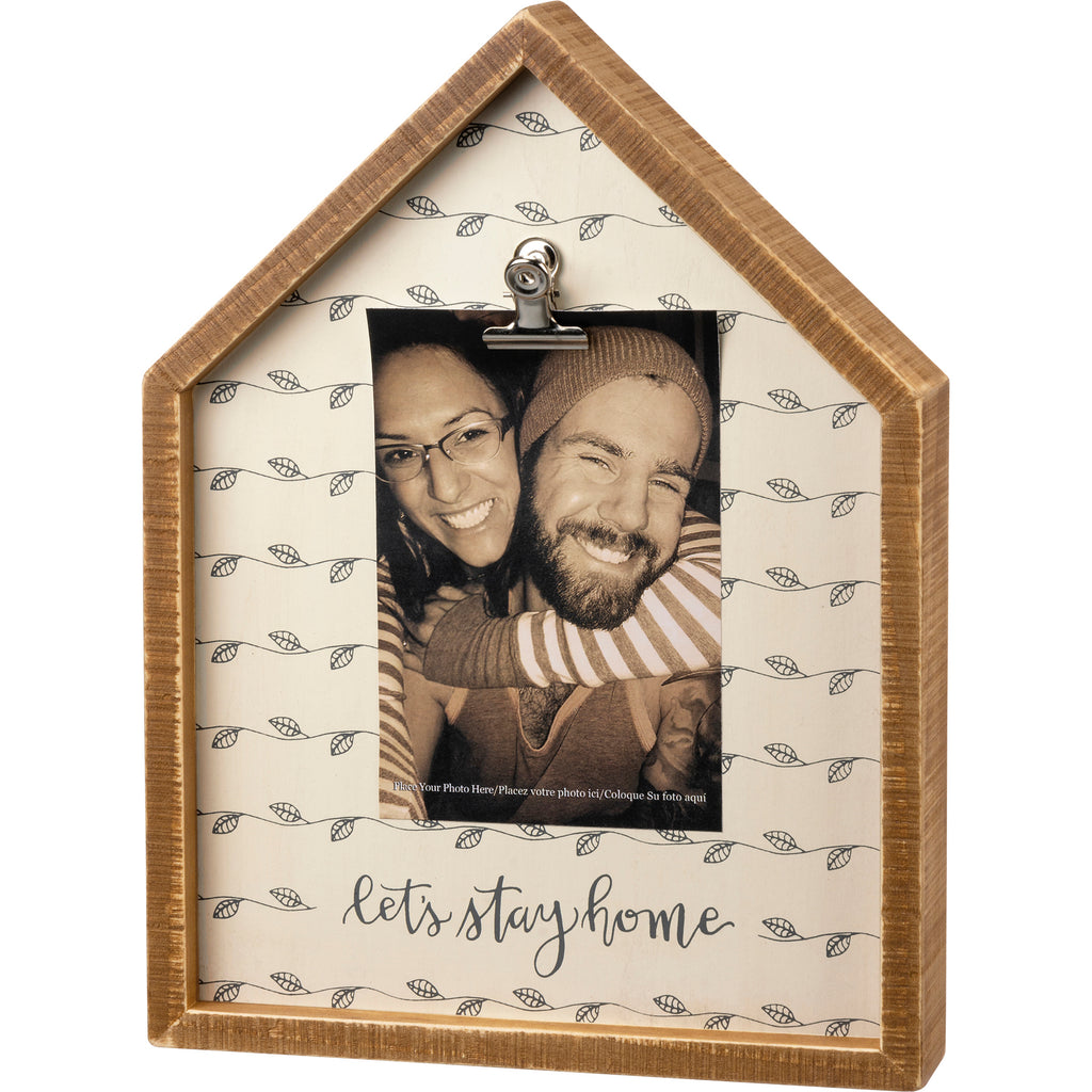 Let's Stay Home Inset Box Frame