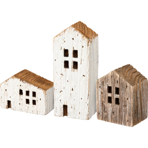 Rustic Houses Sitter Set