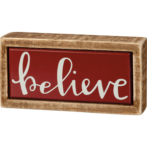 Believe Box Sign Mini