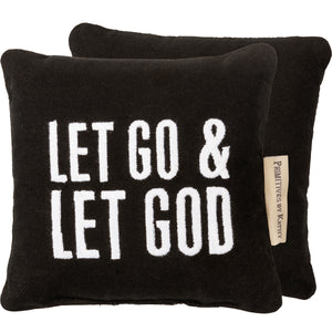 Let Go & Let God Mini Pillow
