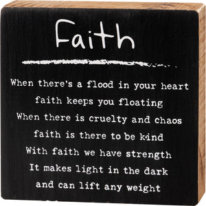 Faith Block Sign