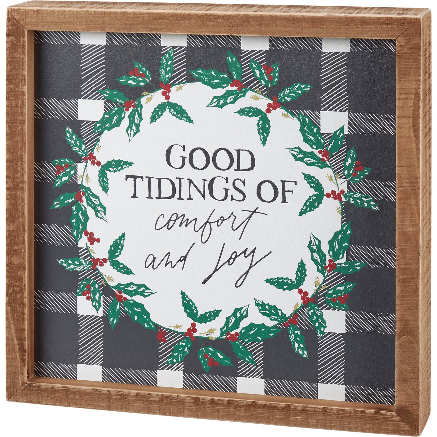 Good Tidings Of Comfort Inset Box Sign