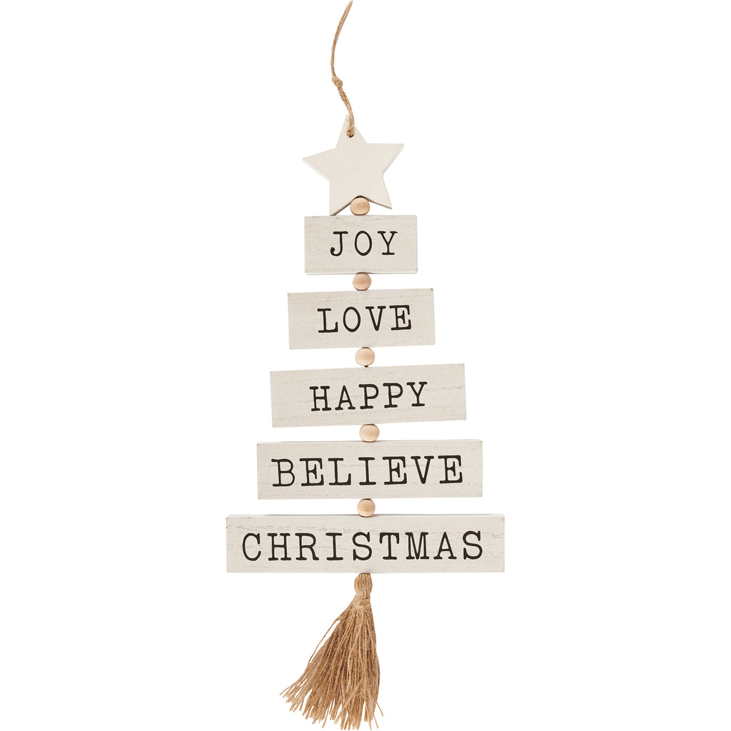 Joy Love Happy Believe Hanging Decor – Beautiful Junque