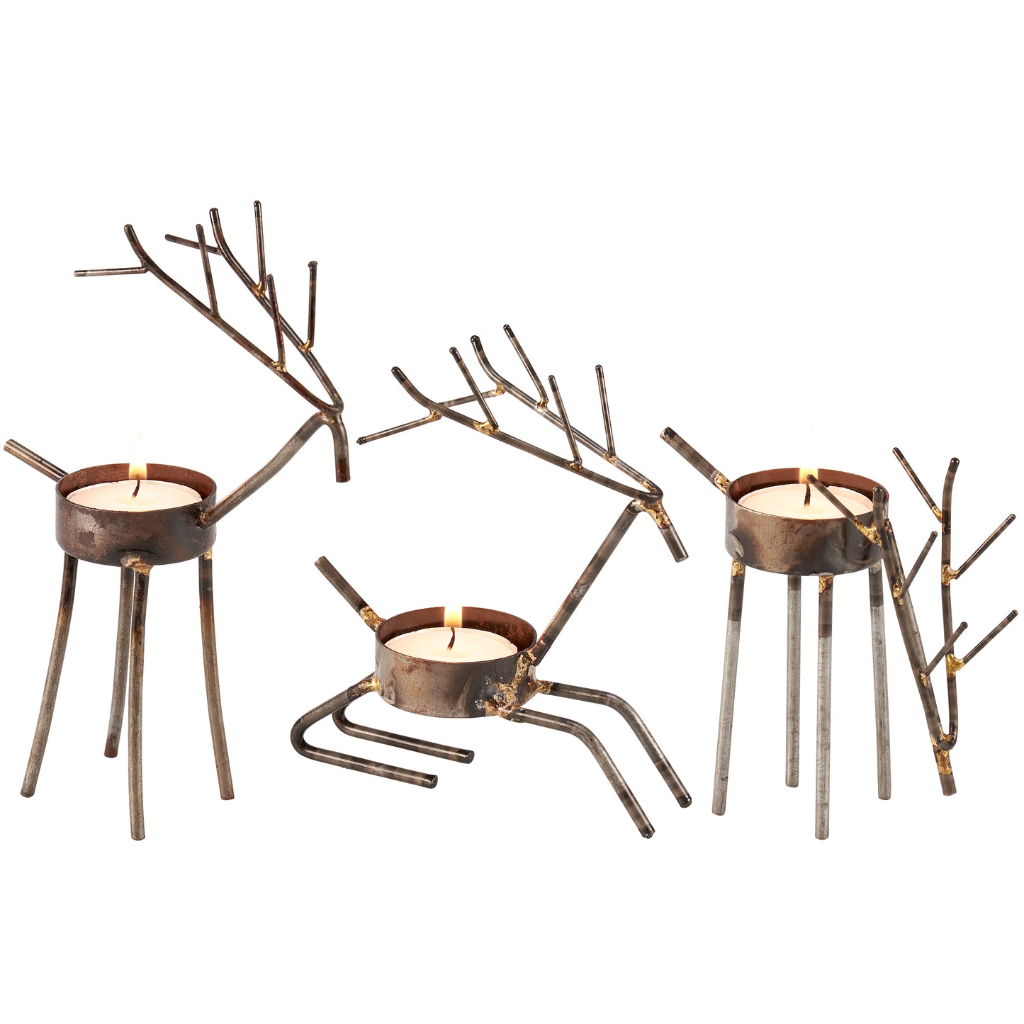 Deer Candle Holder Set