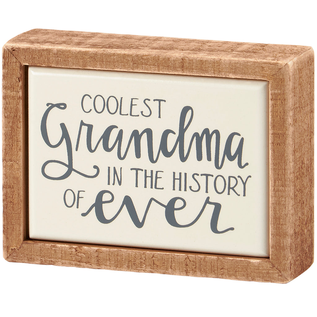 Coolest Grandma Box Sign Mini