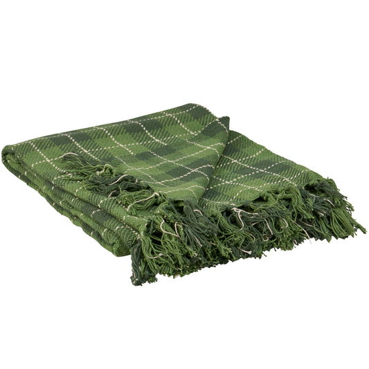 Green Tartan Throw