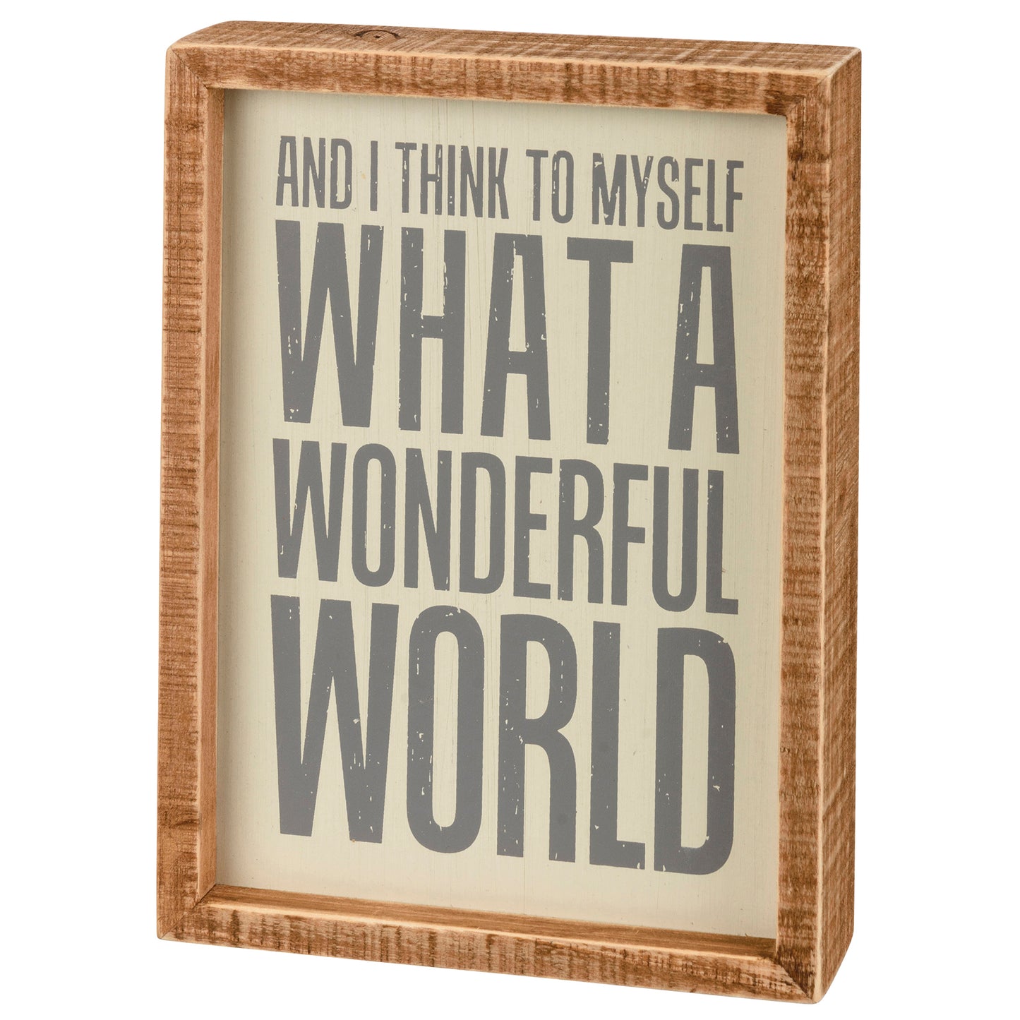 Wonderful World Inset Box Sign