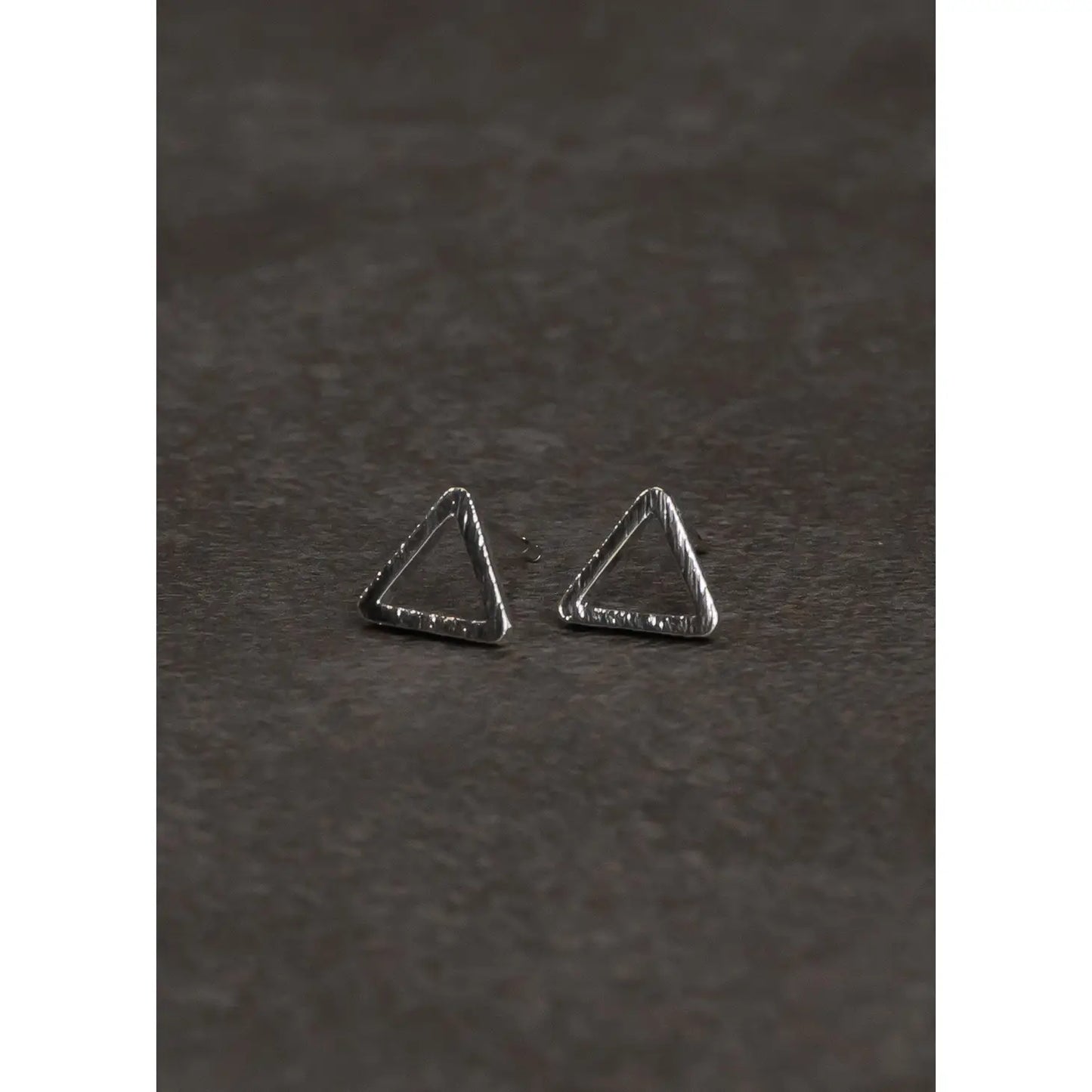 Open Triangle Stud Earrings