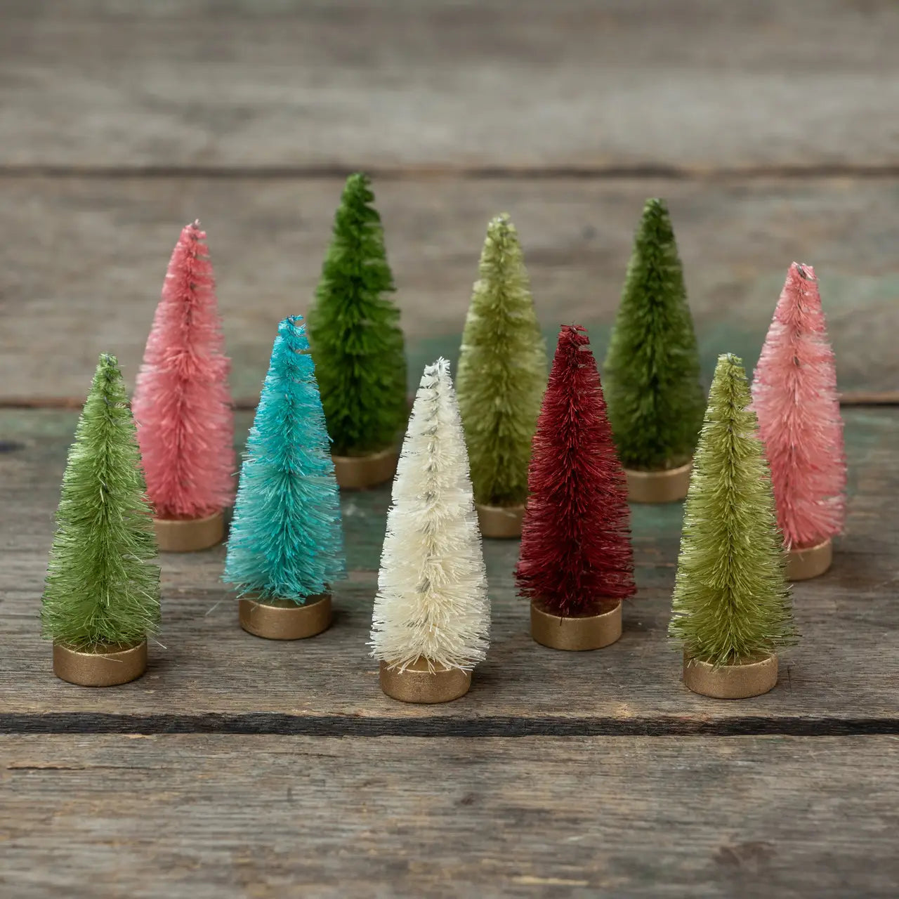 Set/ 10 Color 2.5" Bottlebrush Trees