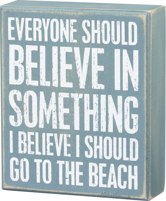 Box Sign - Go to the Beach