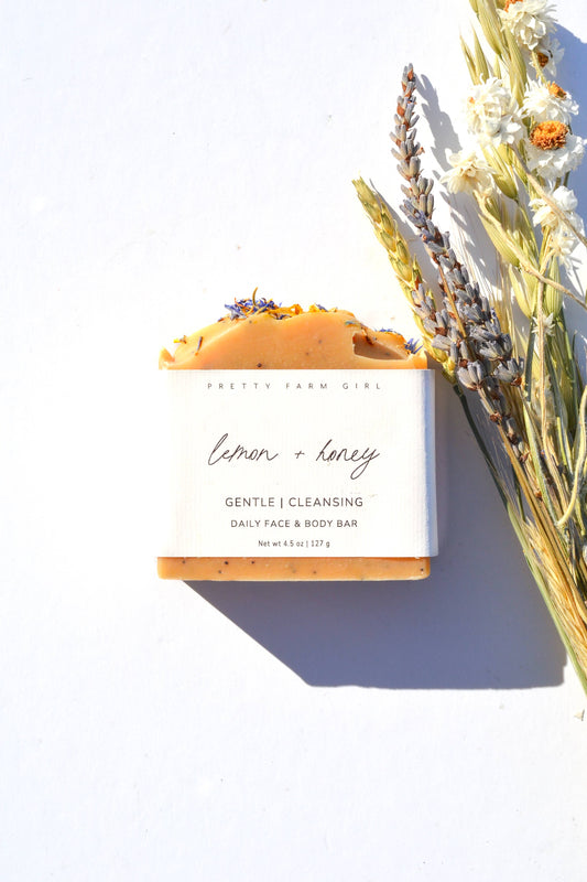 Lemon + Honey + poppy seed | goat milk soap | tallow soap