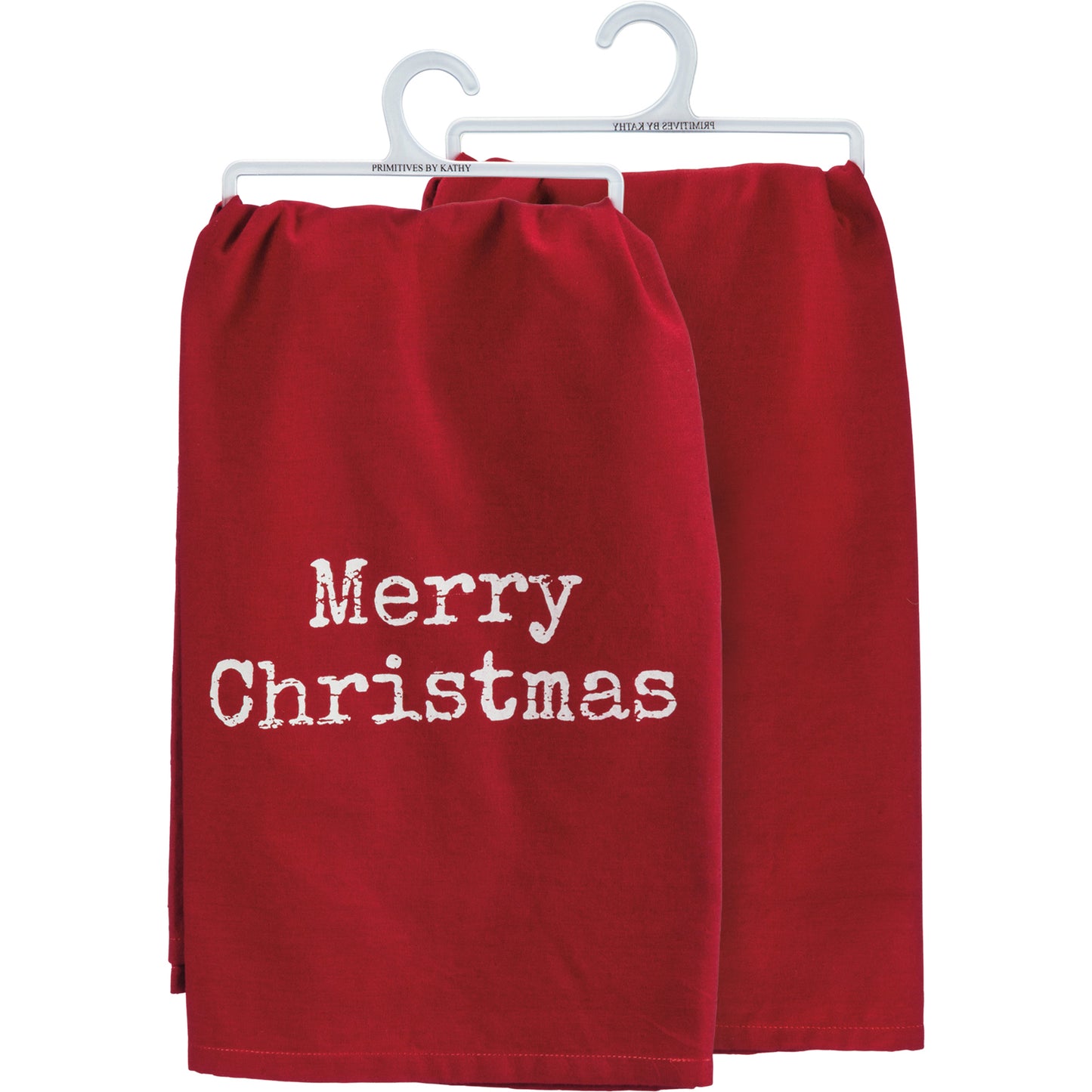 Red Merry Christmas Rustic Kitchen Towel