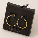 Secret Box Mini Bamboo Open Hoop Earrings