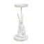 White Bunny Metal Pillar Candle Holder