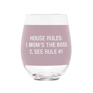 House Rules Wine Glass