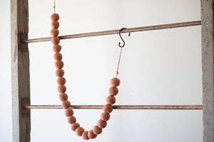 AMOS TERRACOTTA & JUTE FARMHOUSE BEAD GARLAND