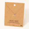 Triple Cross Pendant Necklace
