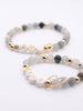 Mama MINI matching BLACK gold beaded bracelet jewelry set