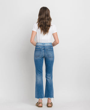 High Rise Distressed Kick Flare Jeans
