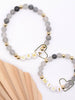 Mama MINI matching BLACK gold beaded bracelet jewelry set