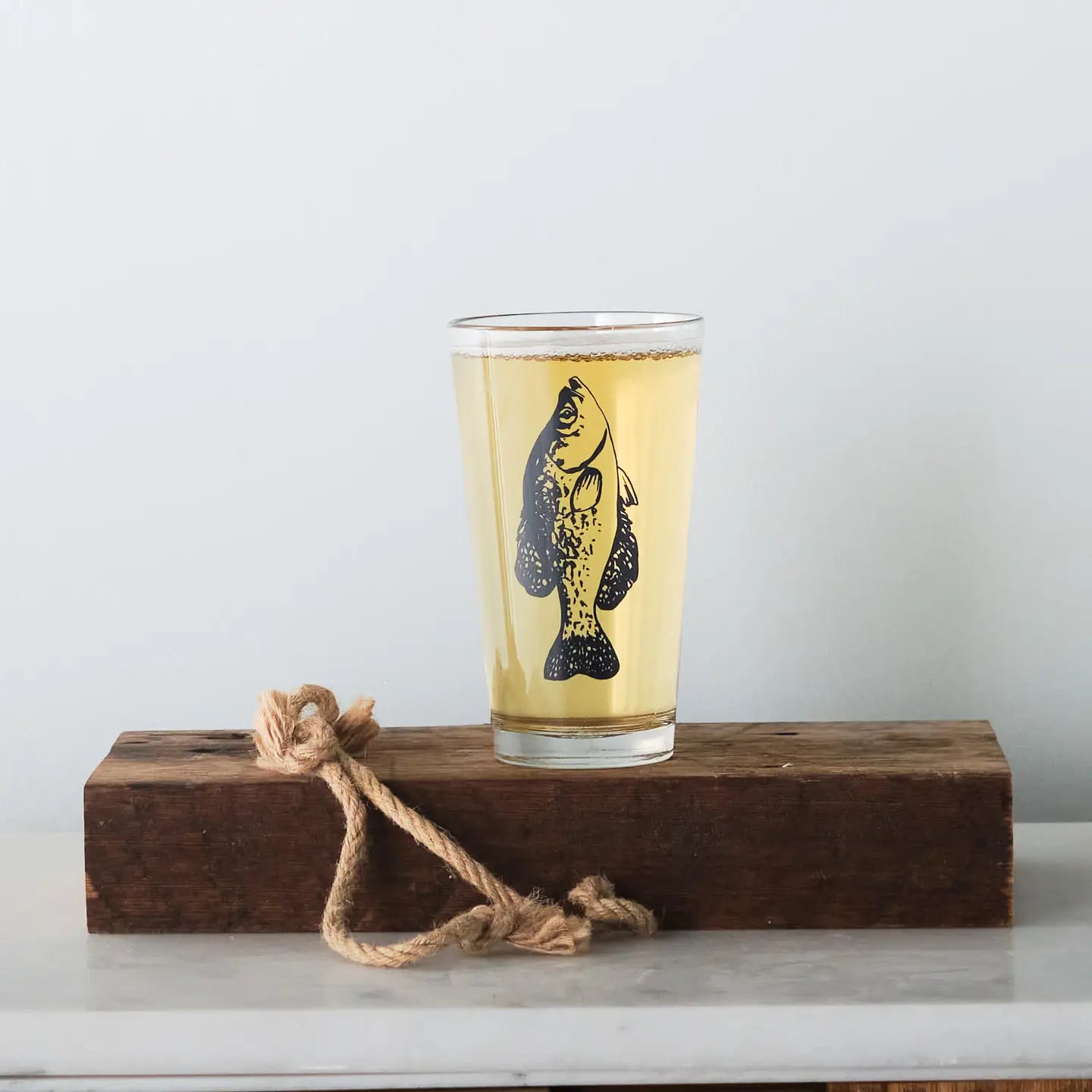 Gone Fishin' Glassware-Crappie