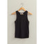 Black Round Neck Tank Top