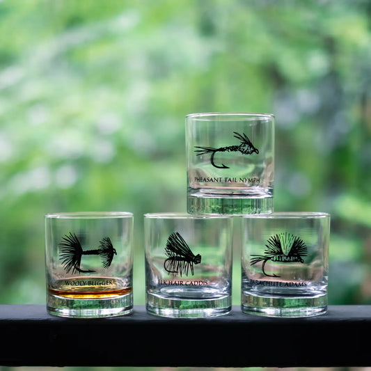 Fly Fishing Rocks Glass