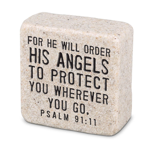 LCP His Angels Scripture Stone