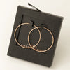 Secret Box  Gold Dipped Thin Hoop Earrings