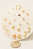 Sea Life Star Moon Assorted Stud And Hoop Earrings Set
