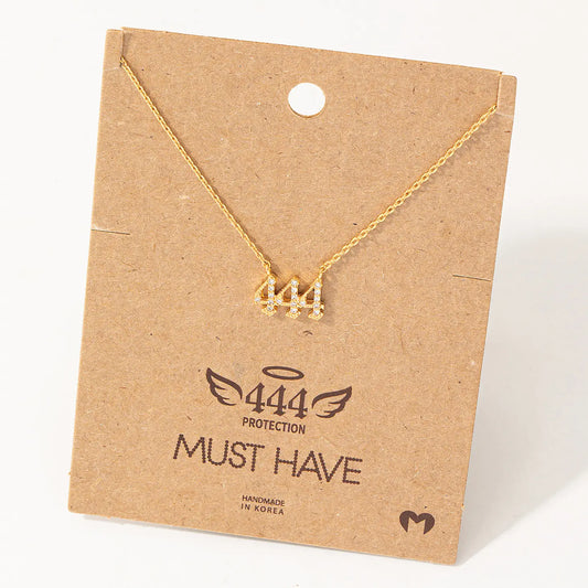 444 Angel Number Pendant Necklace