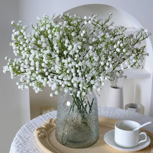 26'' Soft White Real Touch Realistic Baby's Breath Stems