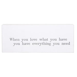 Word Board - Love What You Have