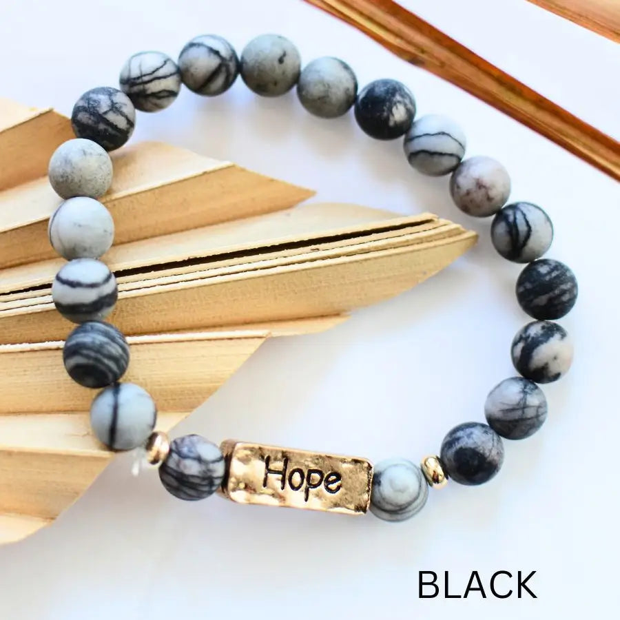 Stone stretch inspirational bracelets