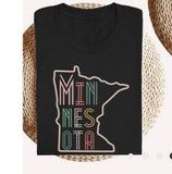 Neon MN State Graphic Tee