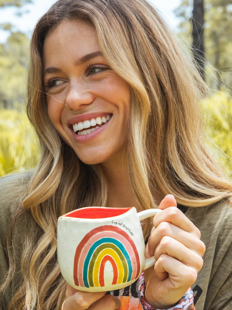 Artisan Rainbow Coffee Mug - Cup of Gratitude