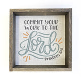 Commit Your Work To the Lord - Scripture Canvas