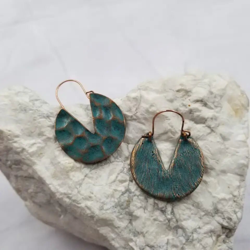 Vintage Turquoise Hoop Earrings