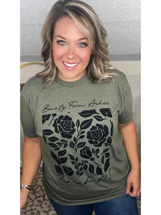 Beauty from Ashes Olive Faith Graphic Tee