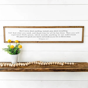 Bible Verse Scripture - Philippians 4:6-7