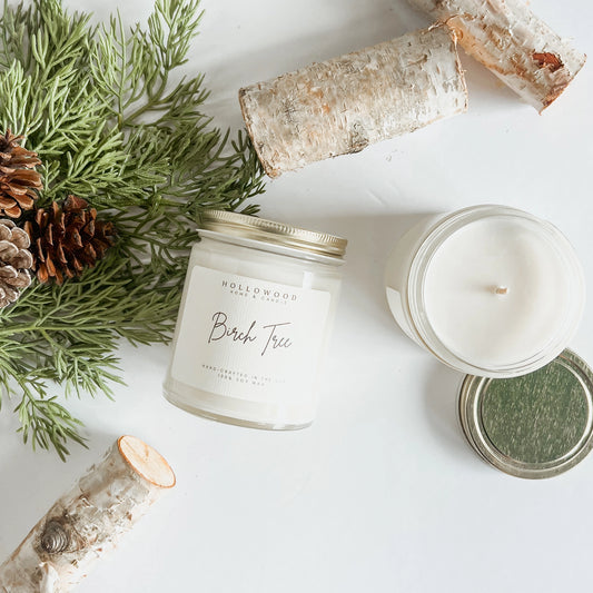 Birch Tree Holiday Candle