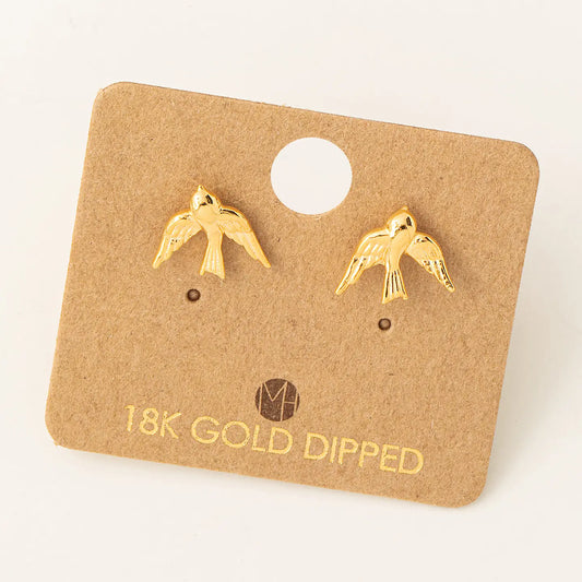 Mini Bird Stud Earrings