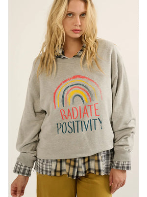 Radiate Positivity Vintage Graphic Sweatshirt