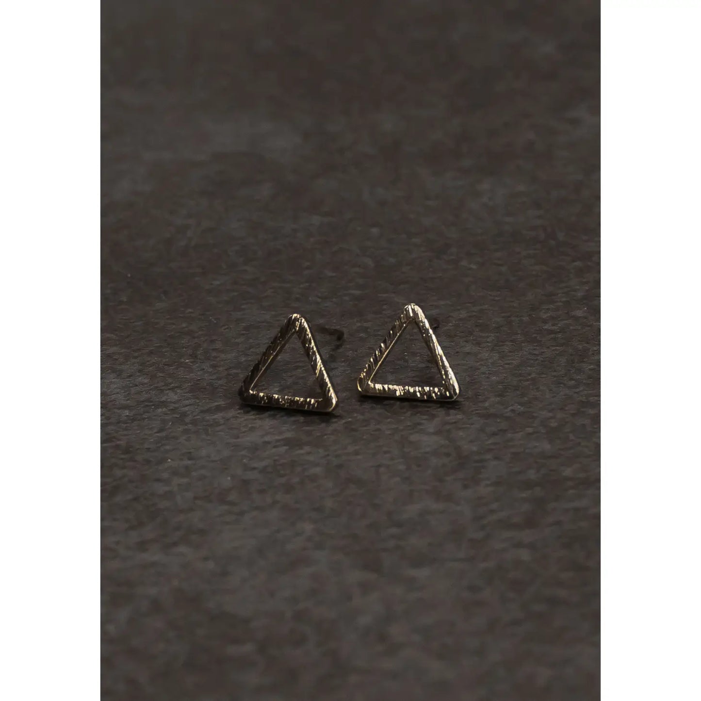 Open Triangle Stud Earrings