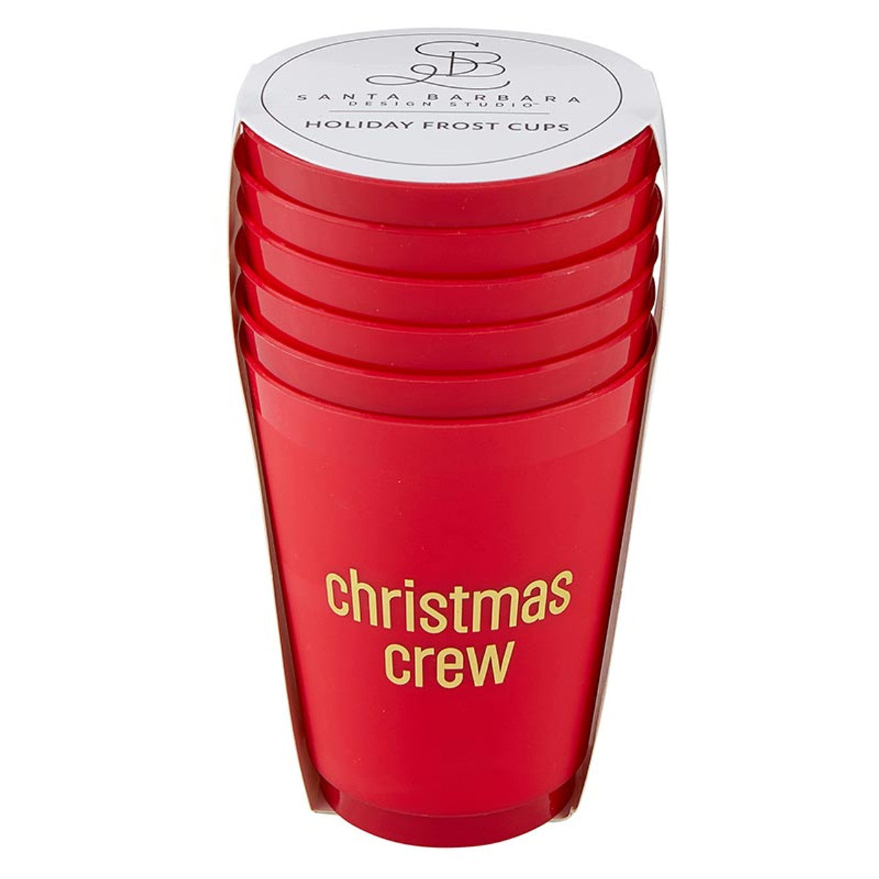 Gold Foil Frost Cups - Christmas Crew