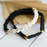 Black & Gold Inspirational Bracelets